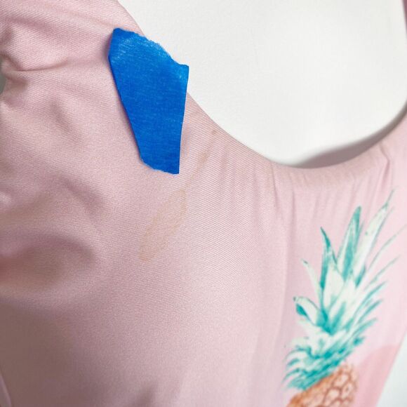 Bikini Lab Swim Womens Size Small Pineapple One Piece Swim Suit Soft Padding NEW - Picture 16 of 16